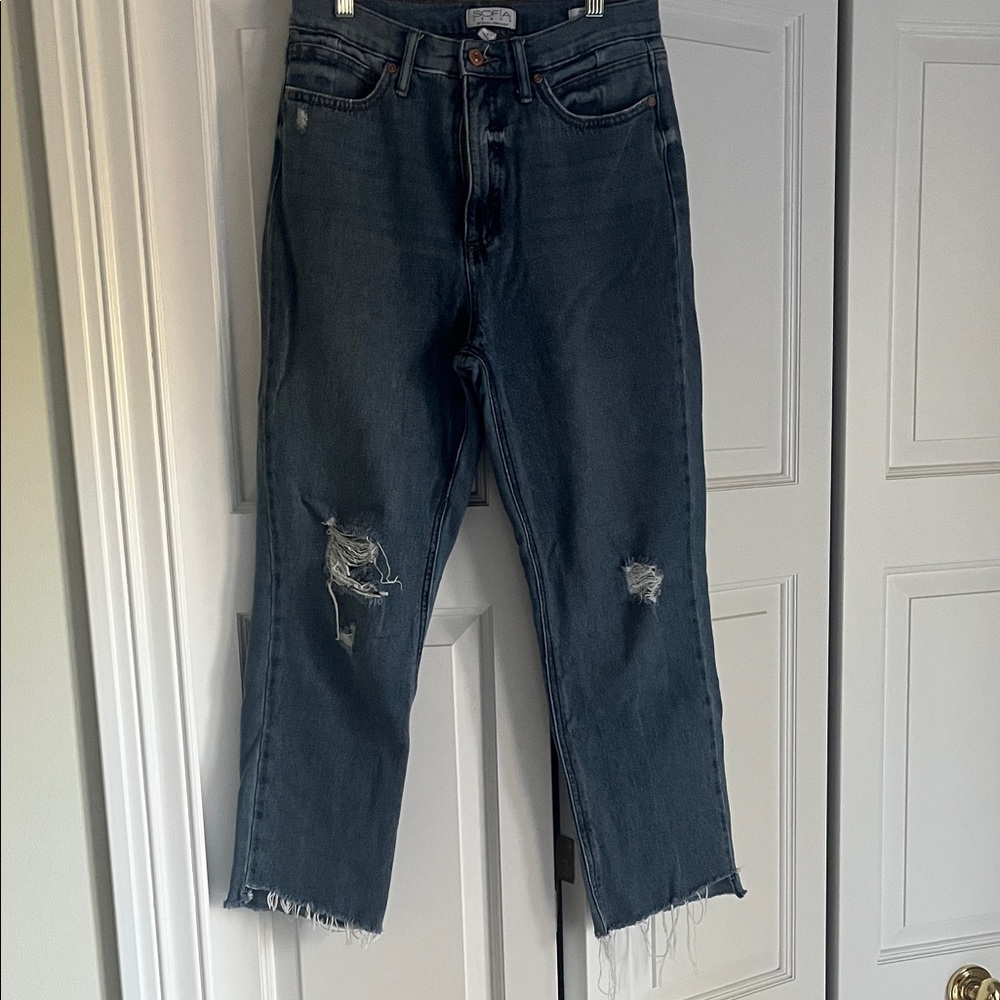 Slim Straight Distressed Size 2